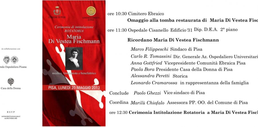 Cerimonia di intitolazione rotatoria Maria Di Vestea Fischmann