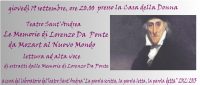 Le memorie di Lorenzo Da Ponte_ lettura ad alta voce. Giovedì 19 settembre alla Casa