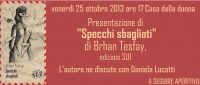 “Specchi sbagliati” di Brhan Tesfay, venerdì 25 ottobre ore 17 alla Casa