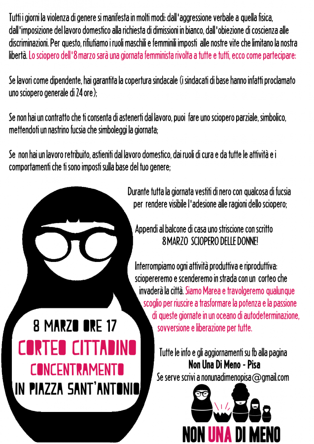 locandina corteo 8 Marzo