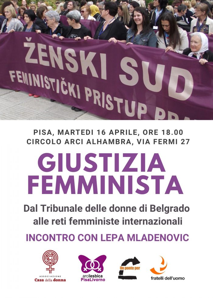 Giustizia femminista, incontro con Lepa Mlađenović