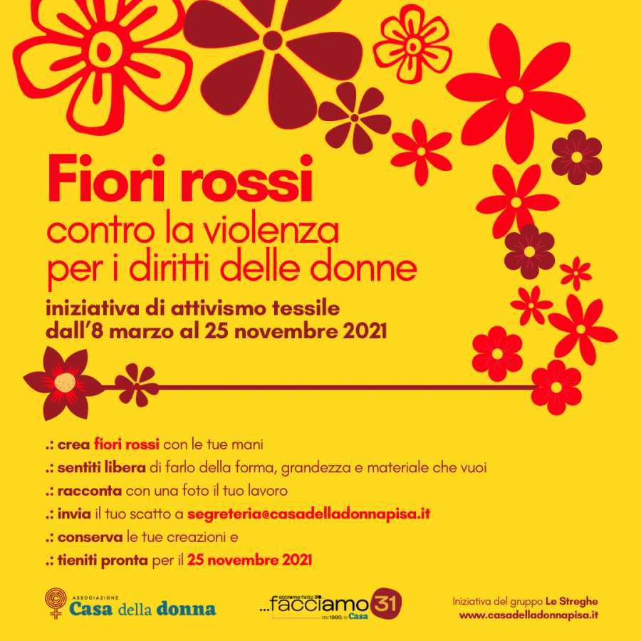 Fiori rossi contro la violenza