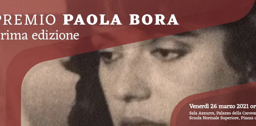 Premio “Paola Bora”, venerdì 26 marzo la proclamazione delle vincitrici