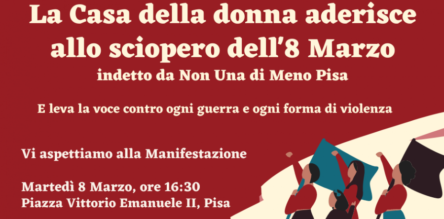 8 marzo: la Casa della donna aderisce allo sciopero e al corteo cittadino