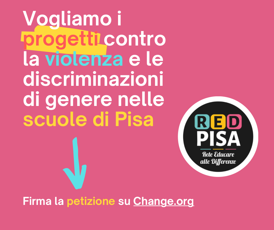 Banner Petizione Rete educare alle differenze Pisa