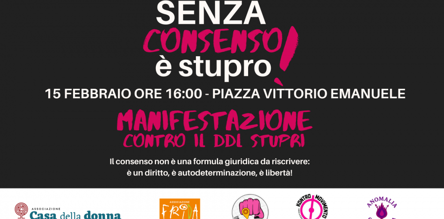 SENZA CONSENSO È STUPRO! Mobilitazione cittadina