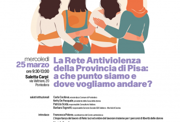 La Rete Antiviolenza della Provincia di Pisa: a che punto siamo e dove vogliamo andare?