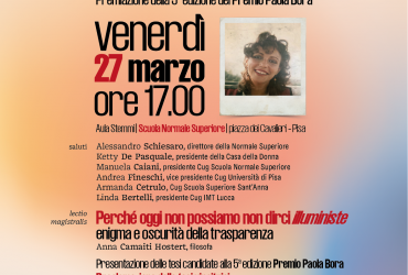 Dedicato a Paola: Premiazione della 5ª edizione del Premio Paola Bora