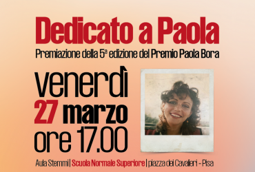 Premiate le vincitrici della quinta edizione del Premio “Paola Bora”