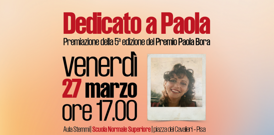 Premiate le vincitrici della quinta edizione del Premio “Paola Bora”