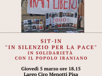 In silenzio per la pace: solidarietà al popolo iraniano