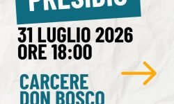Presidio davanti al carcere Don Bosco