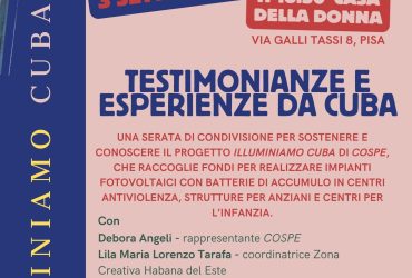 Illuminiamo Cuba: alla Casa della Donna una delegazione cubana per parlare di solidarietà, energia e diritti